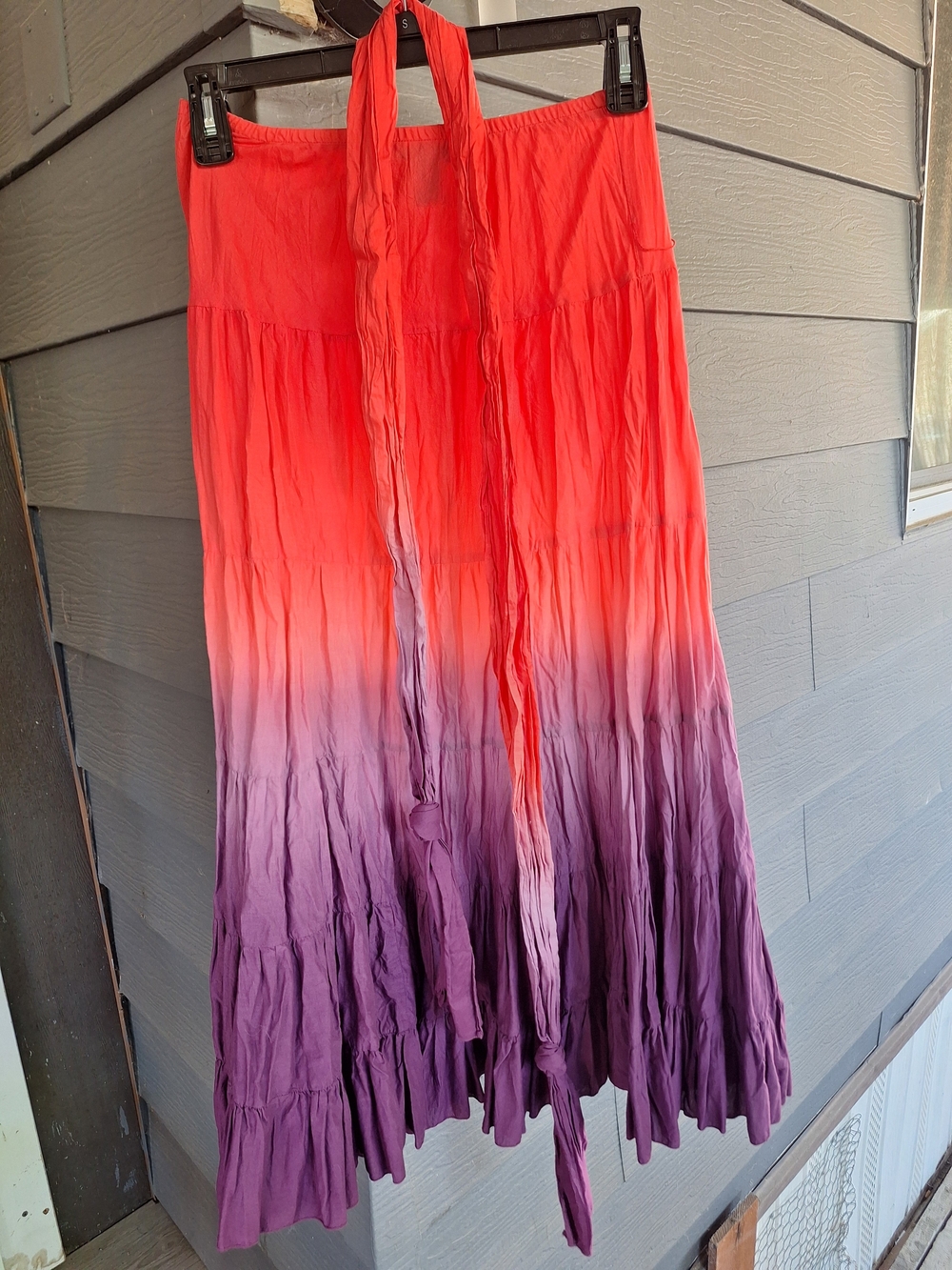 Karen Kane Ombre Coral to Violet Maxi Skirt